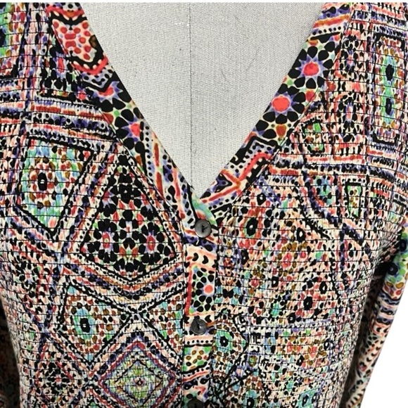 Maeve Anthropologie Tiled Amethyst Smoked Dress With Pockets size L - Picture 5 of 15